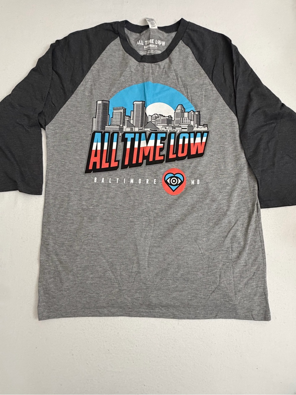 All Time Low Baltimore Raglan Band Tee M